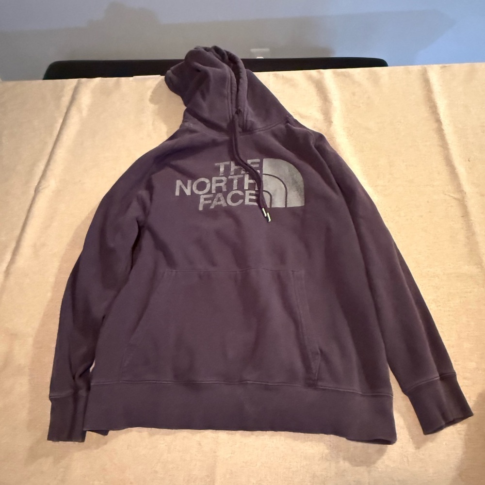 The North Face Men's Hoodie in Purple with Logo